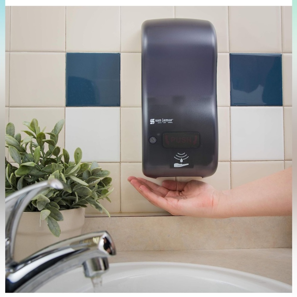 Hybrid Soap Dispenser. Color: Black. NEW!